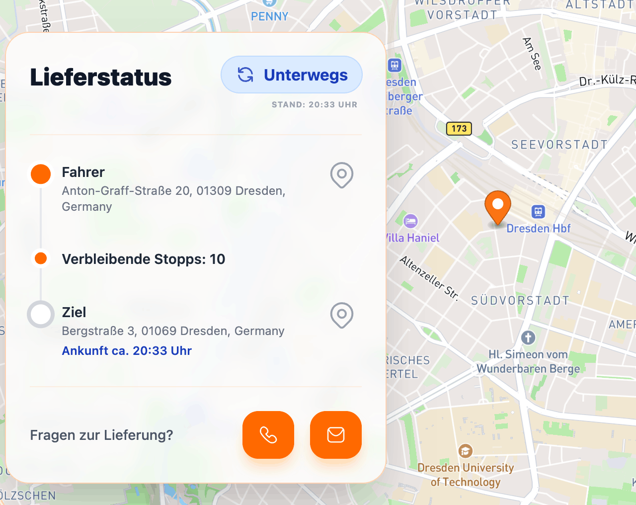 Tracking-Link an Kunden senden