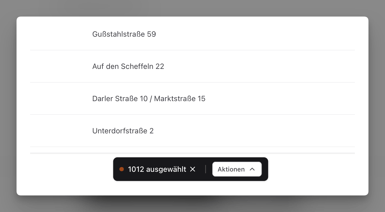 Export für große Datenmengen