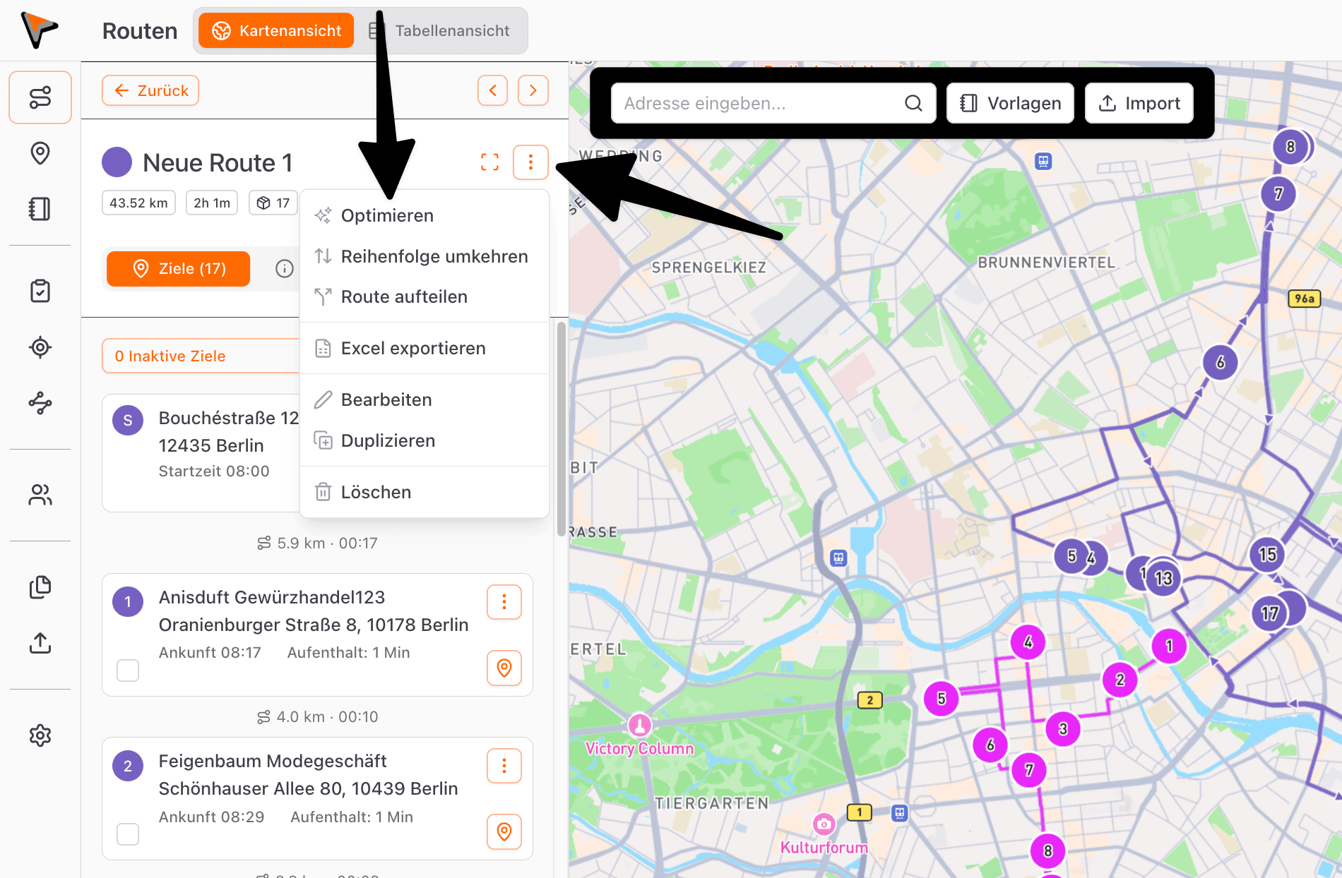 Route optimieren