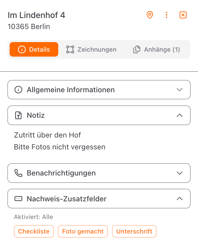 Notizen, Telefonnummern, E-Mails uvm.